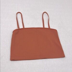 Abercrombie & Fitch Terracotta Orange Soft A&F Seamless Cropped Camisole, Small‎